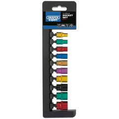 Draper Expert Metric Coloured Socket Set, 1/4" Sq. Dr. (10 Piece)  50151