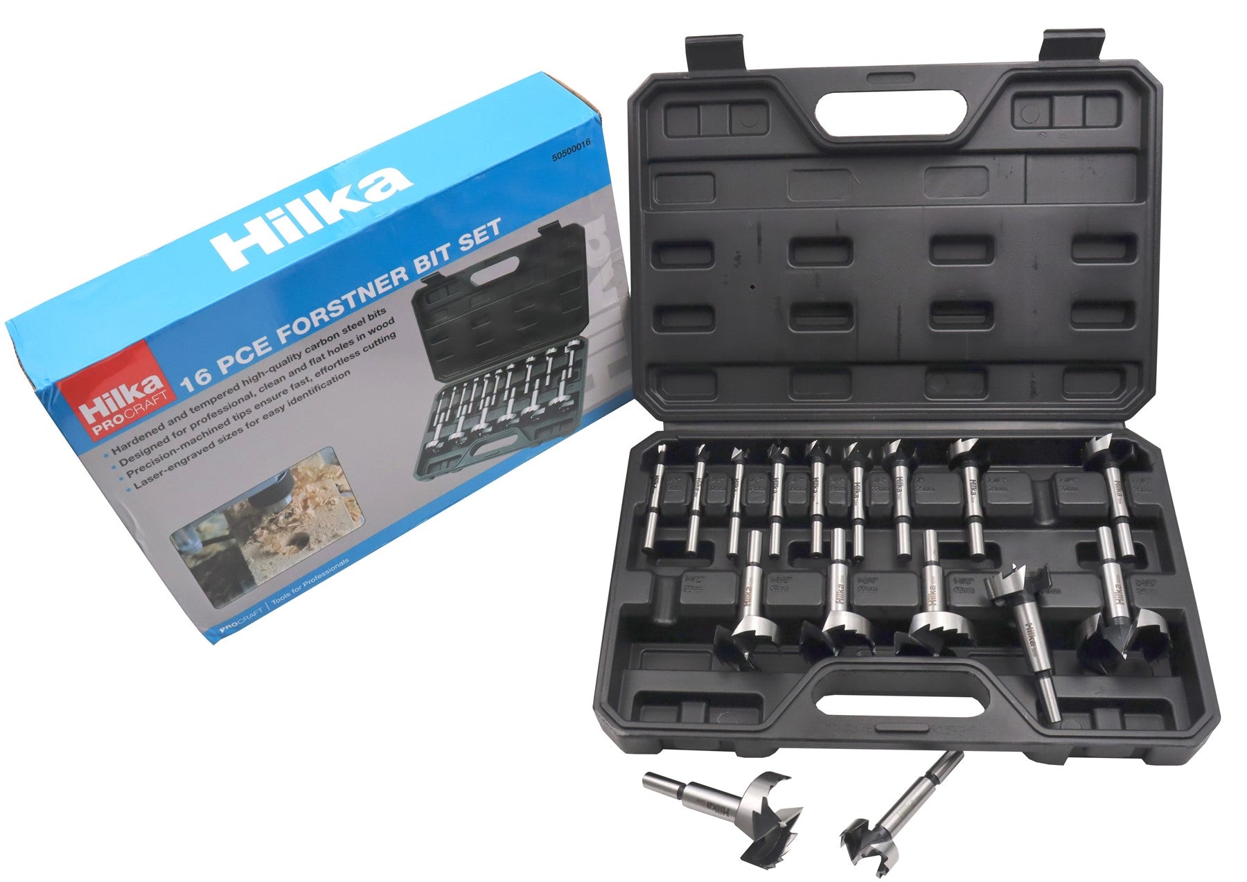 Hilka 16 pce Forstner Bit Set 50500016