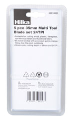 Hilka 5 pce 35mm Multi Tool Blade Set 24TPI 50910053