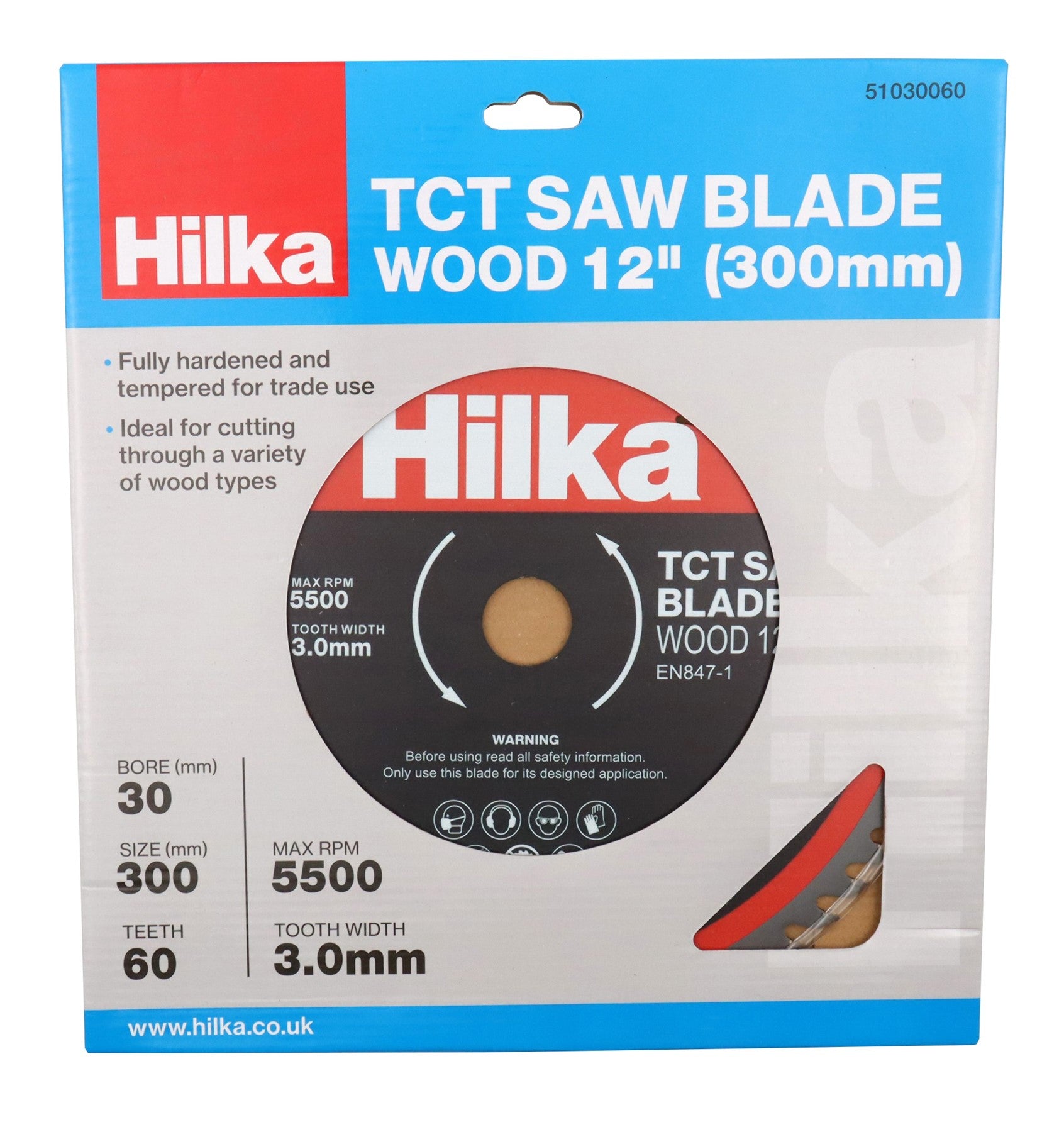 Hilka 12" (300mm) TCT Saw Blade 60 TPI 51030060