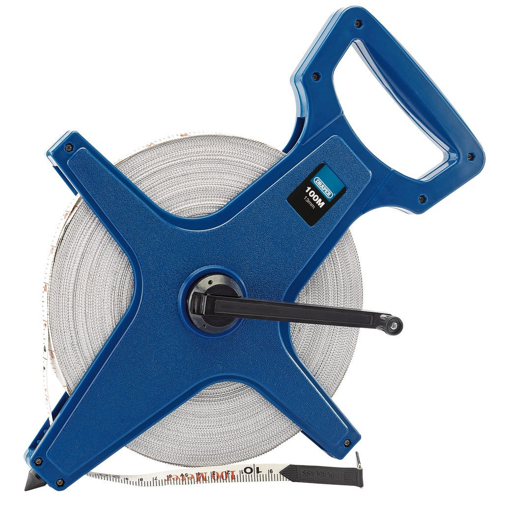 Draper Fibreglass Surveyors Tape, 100m/330ft x 13mm  51091