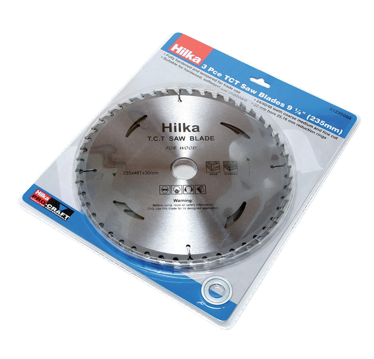 Hilka 3 pce 9 1/4" (235mm) TCT Saw Blades 51235003