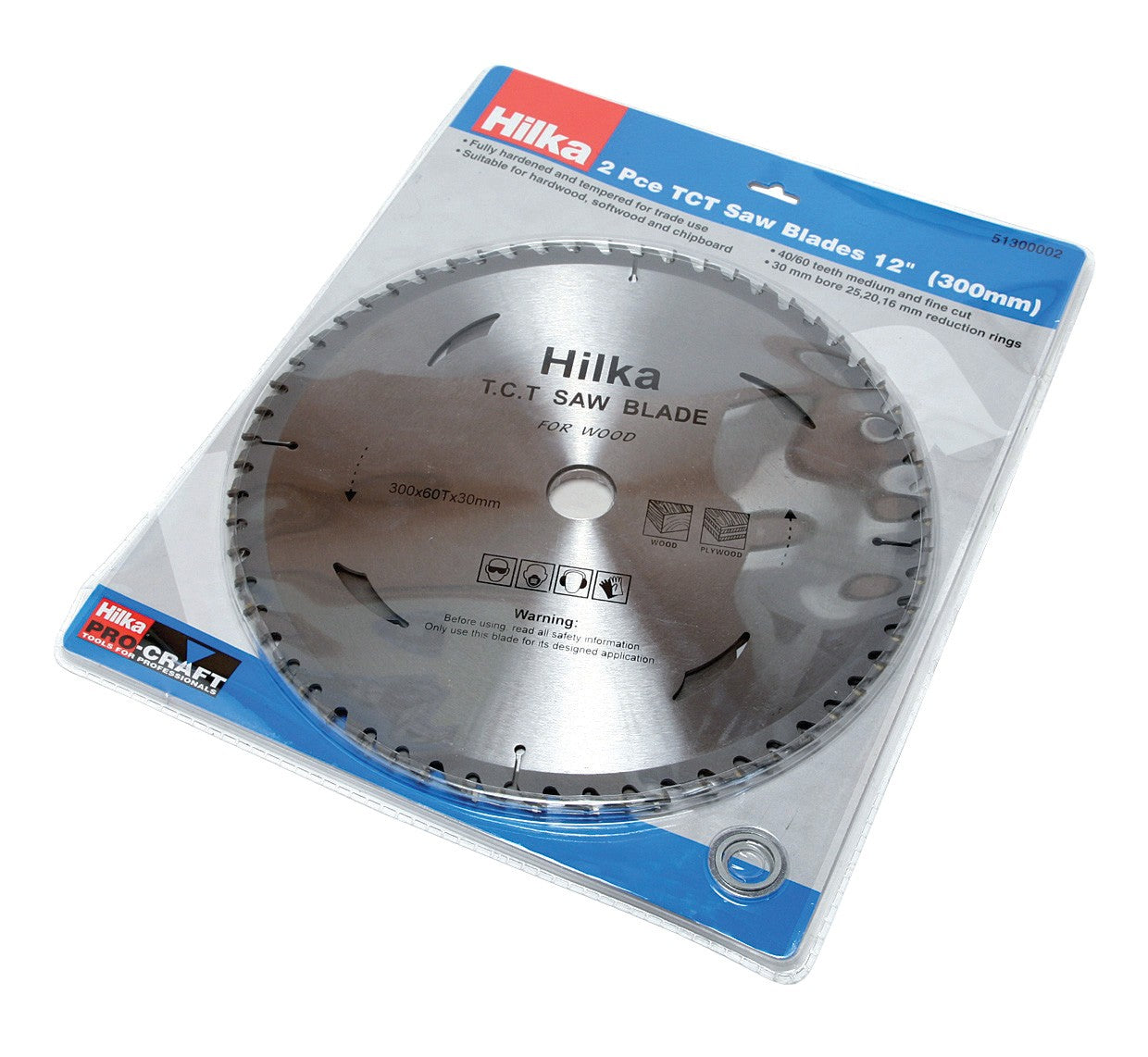 Hilka 2 pce 12" (300mm) TCT Saw Blades 51300002