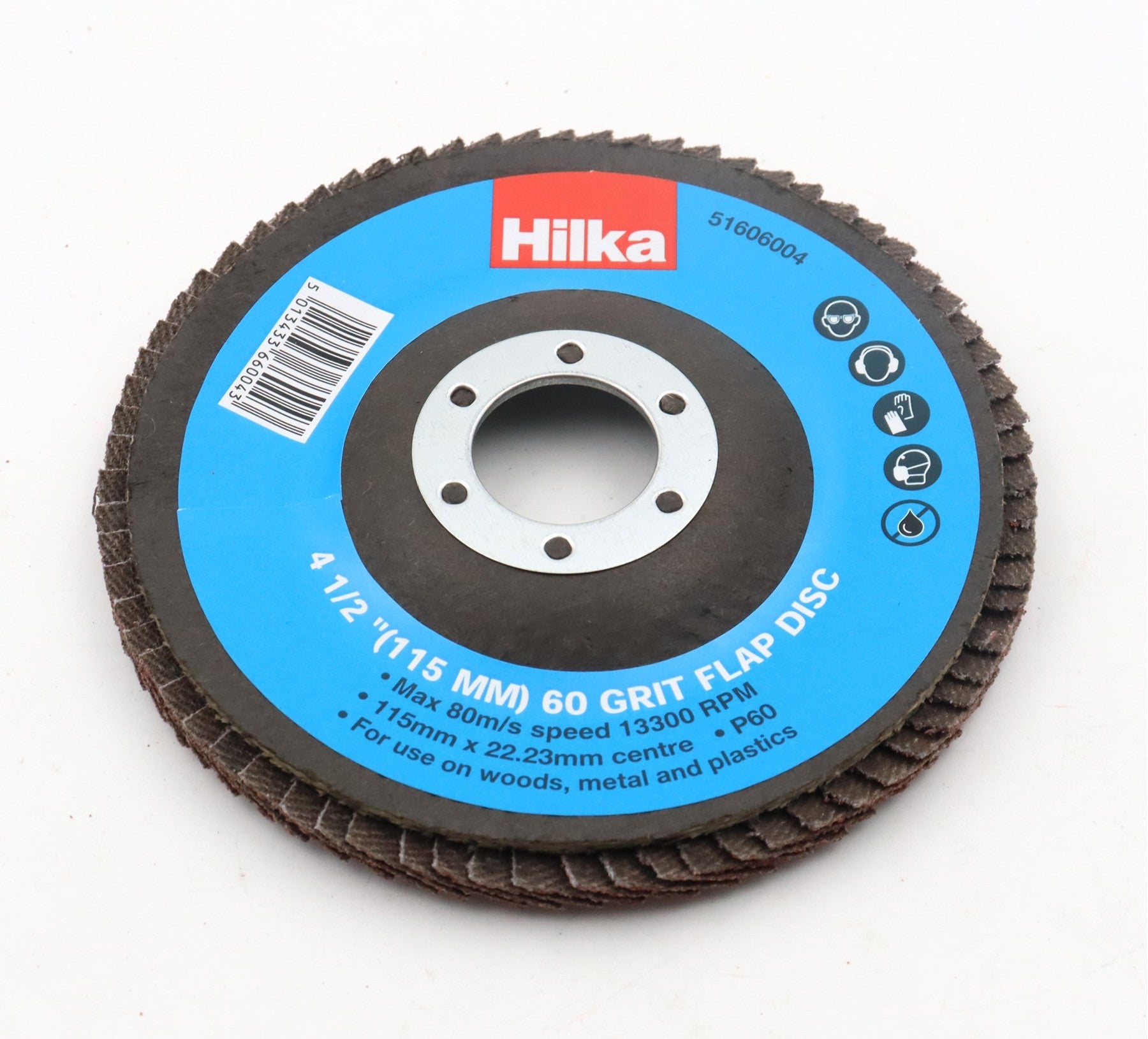 Hilka 4 1/2" (115mm) 60 Grit Flap Disc 51606004