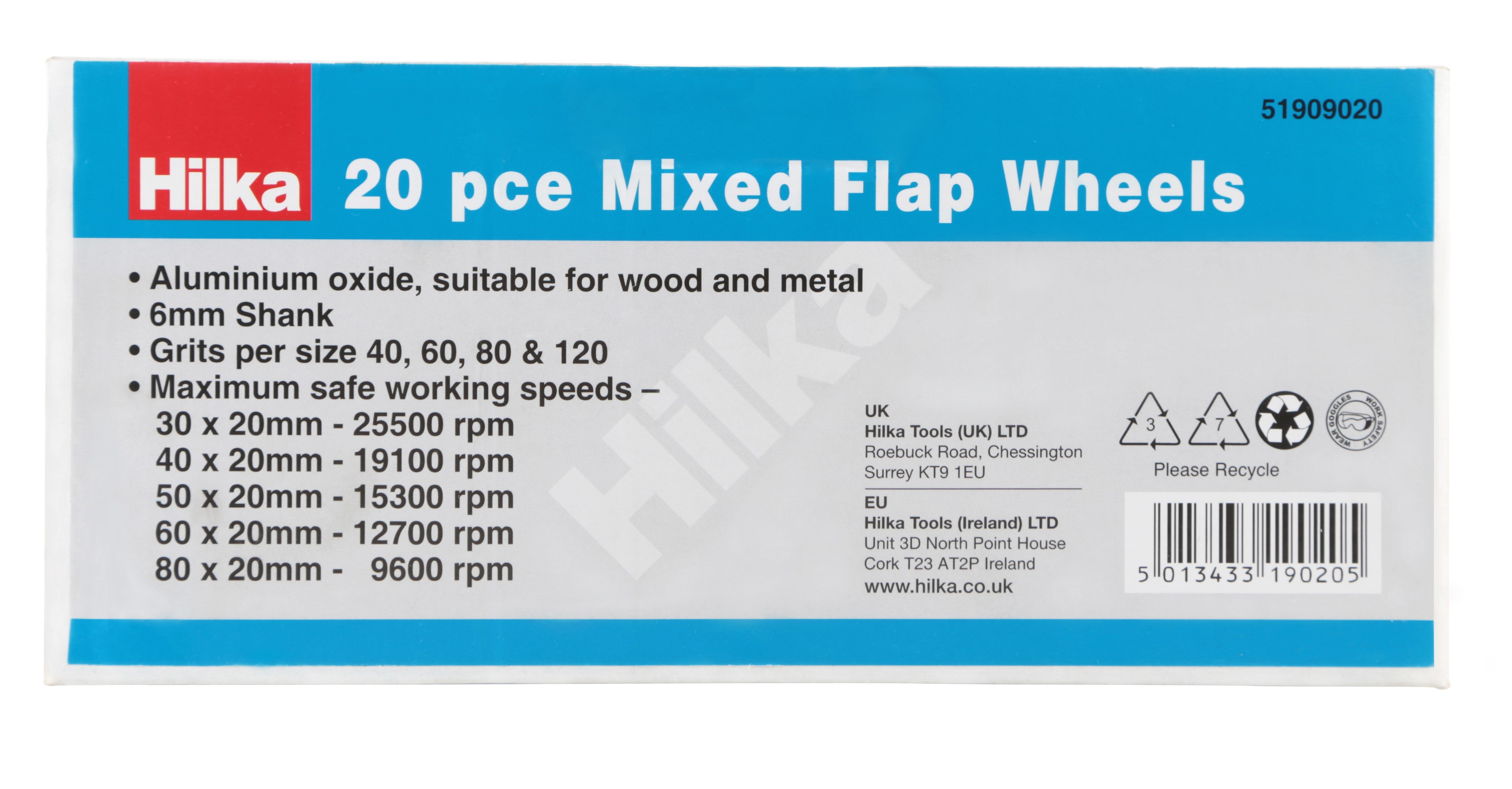 Hilka 20 pce Mixed Flap Wheels 51909020