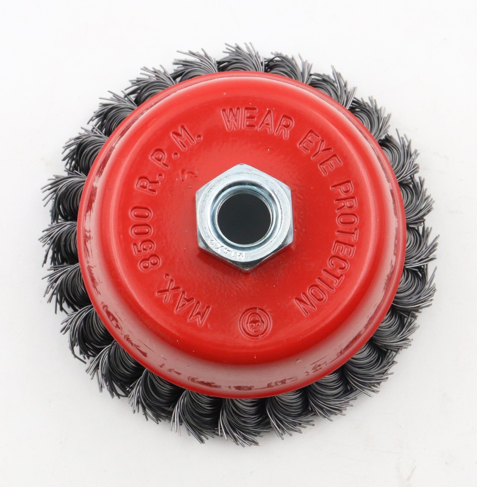 Hilka 4" (100mm) M14 Knotted Wire Cup Brush 51960004
