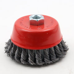 Hilka 4" (100mm) M14 Knotted Wire Cup Brush 51960004