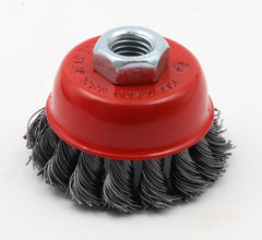 Hilka 2 1/2" (65mm) M14 Knotted Wire Cup Brush 51960025