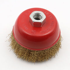 Hilka 4"(100mm) M14 Brassed Steel Crimp Cup Brush 51960104