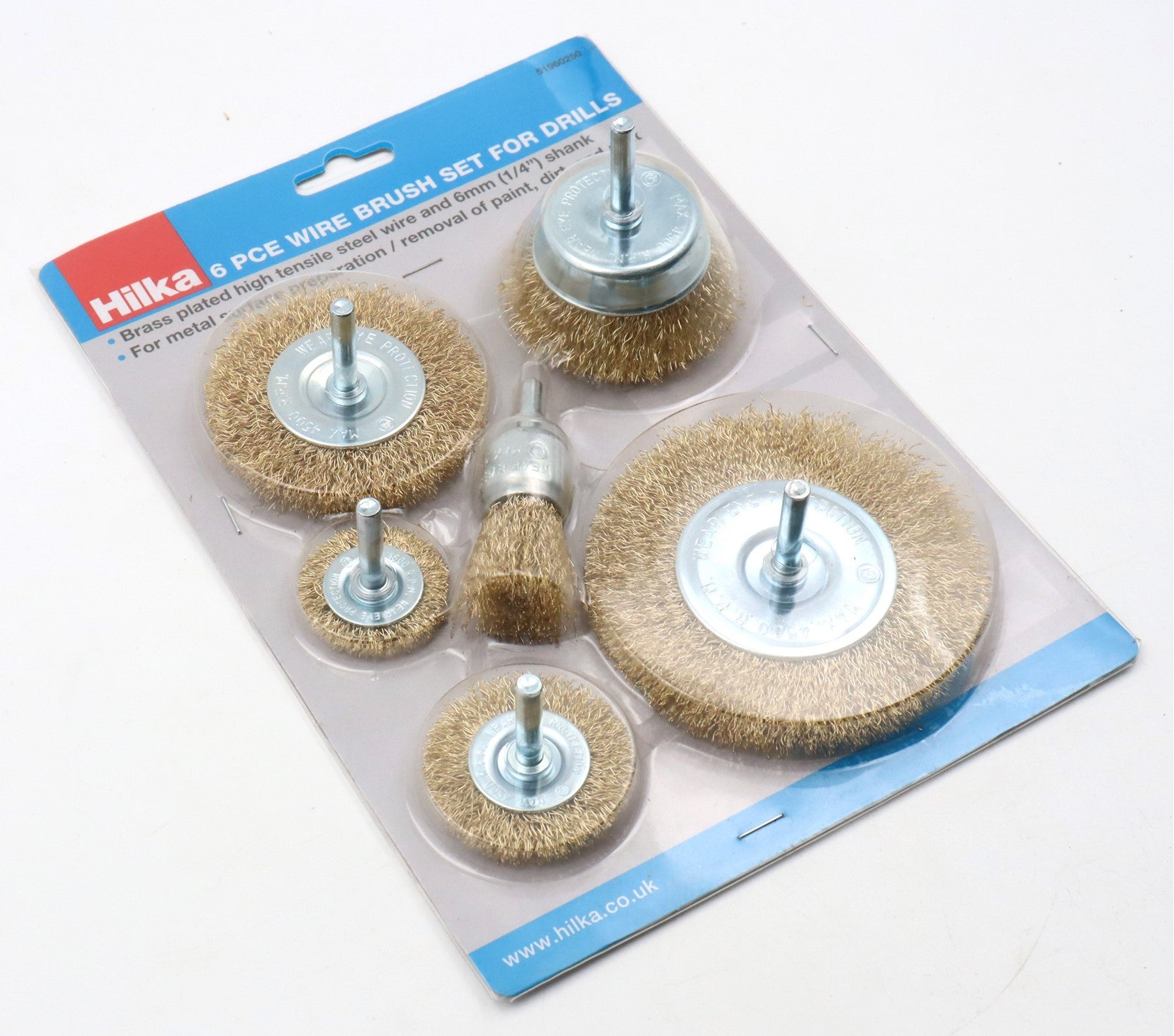 Hilka 6 pce Wire Brush Set for Drills 51960250