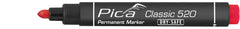 Pica Classic Bullet Point-Pen 4pk Colours Red Blue Black White - 520-04