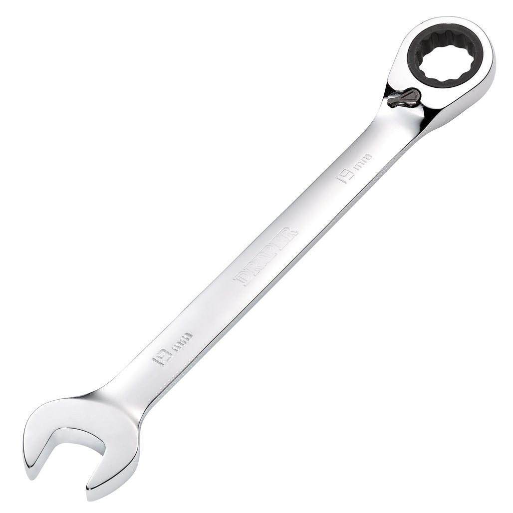 Draper HI-TORQ® Metric Reversible Ratcheting Combination Spanner, 19mm  52008