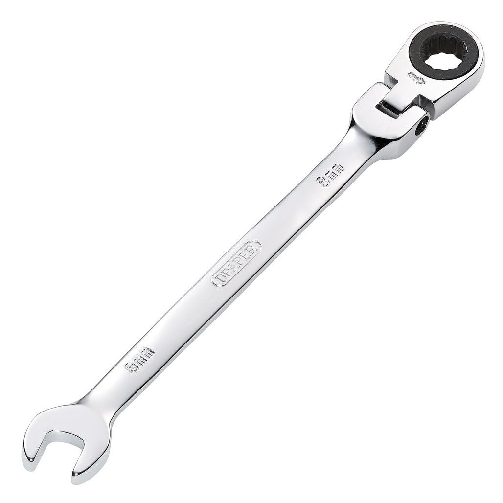 Draper HI-TORQ® Metric Flexible Head Ratcheting Combination Spanner, 8mm  52009