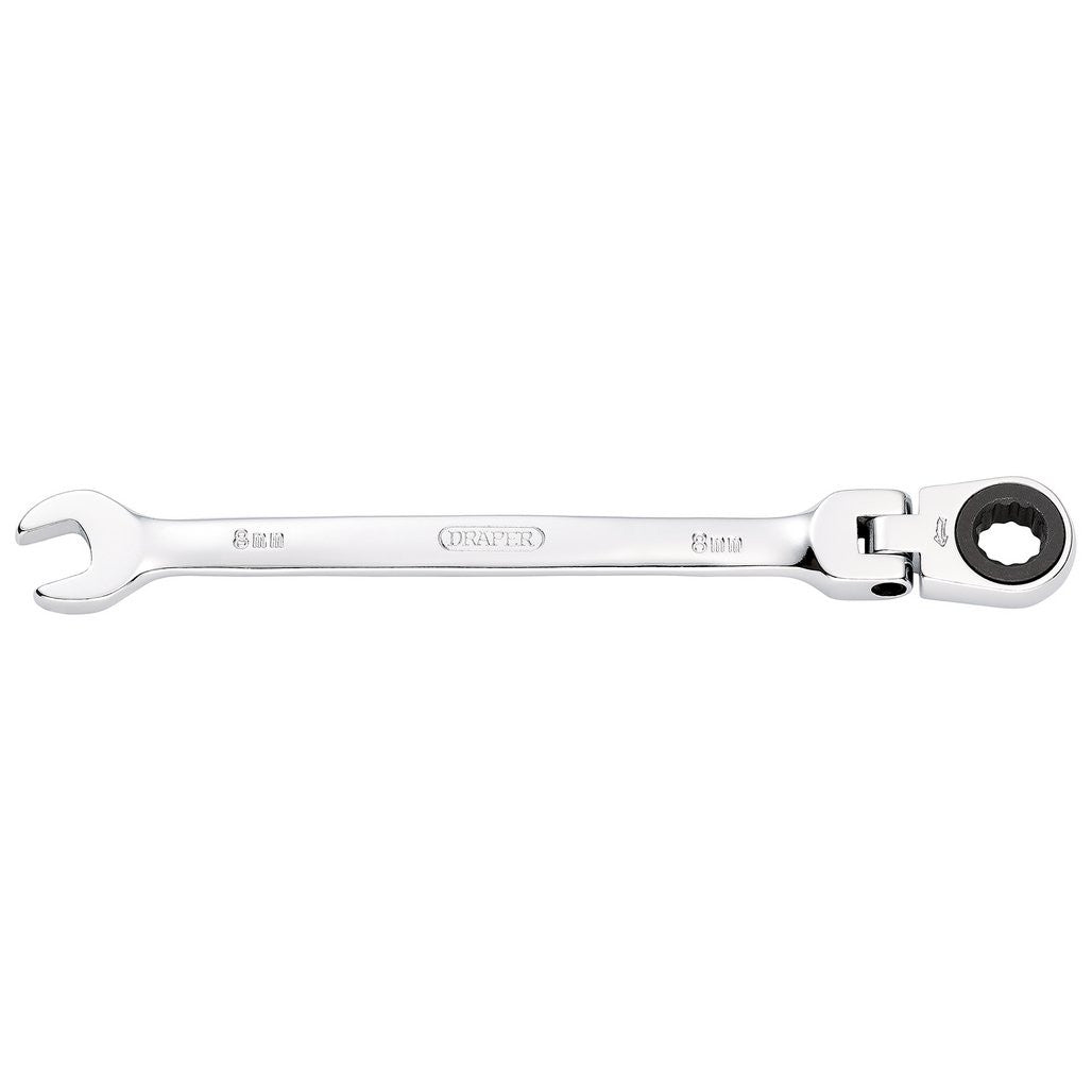 Draper HI-TORQ® Metric Flexible Head Ratcheting Combination Spanner, 8mm  52009