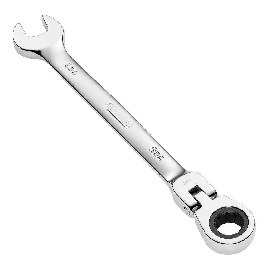 Draper HI-TORQ® Metric Flexible Head Ratcheting Combination Spanner, 9mm  52010
