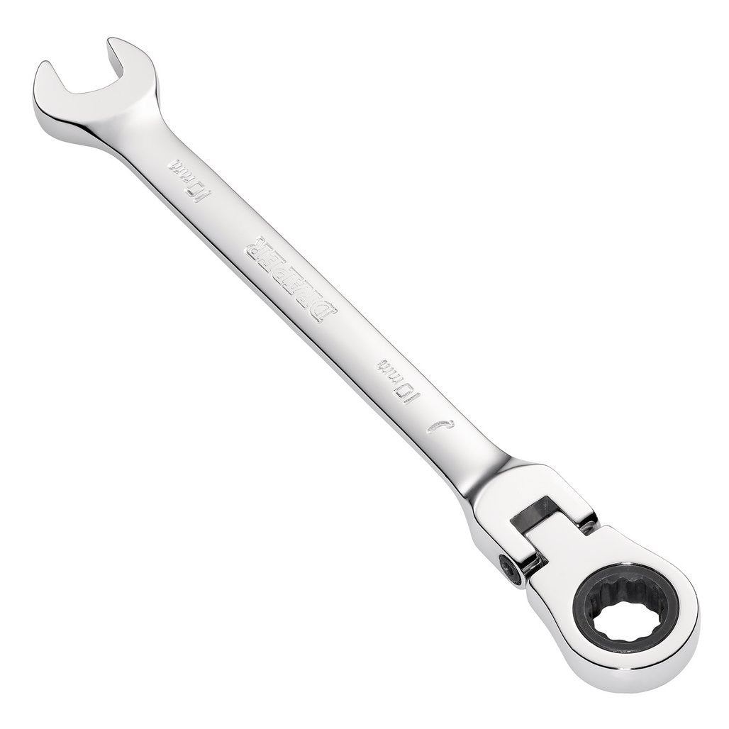 Draper HI-TORQ® Metric Flexible Head Ratcheting Combination Spanner, 10mm  52011
