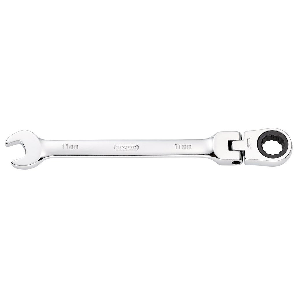 Draper HI-TORQ® Metric Flexible Head Ratcheting Combination Spanner, 11mm  52012