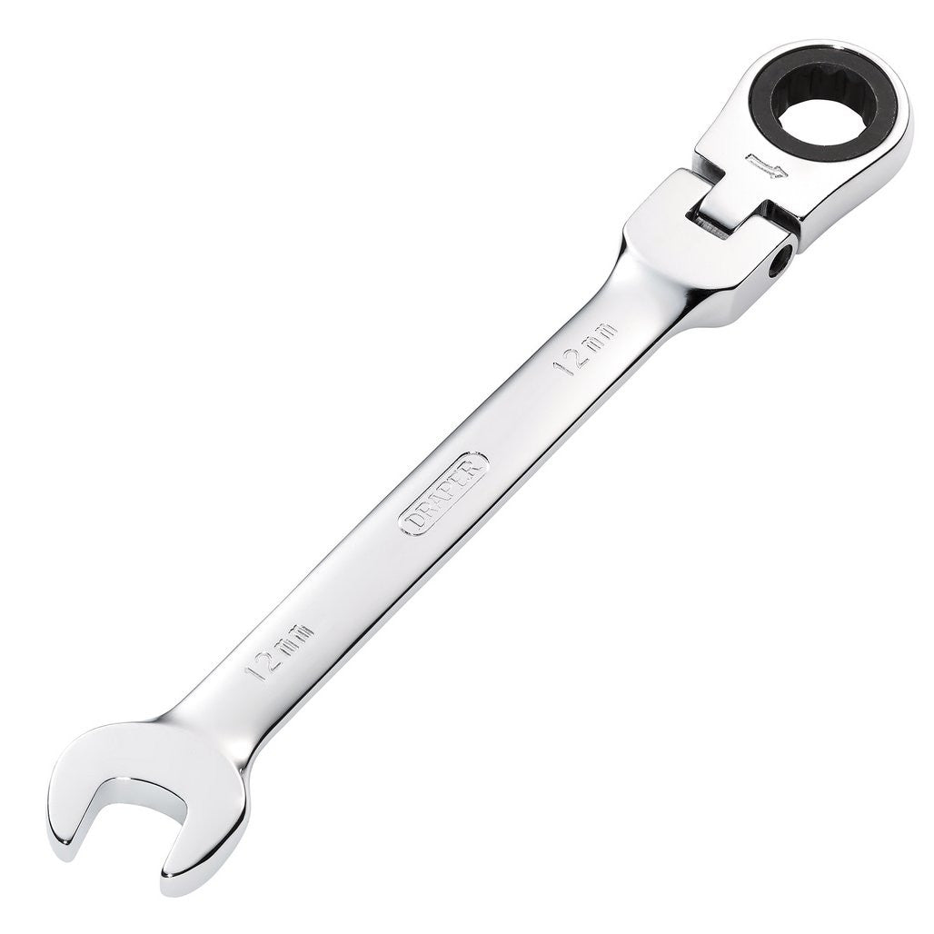 Draper HI-TORQ® Metric Flexible Head Ratcheting Combination Spanner, 12mm  52013