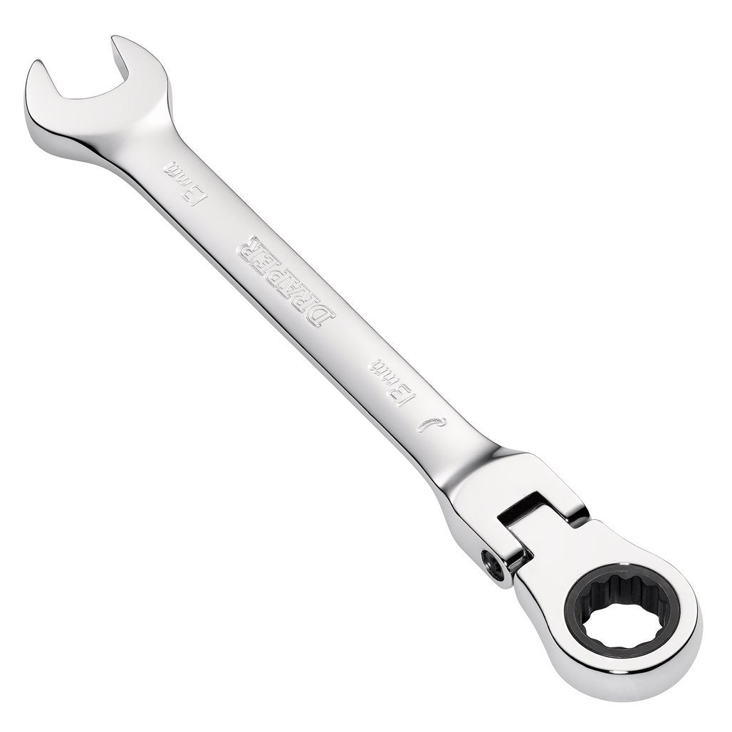 Draper HI-TORQ® Metric Flexible Head Ratcheting Combination Spanner, 13mm  52014