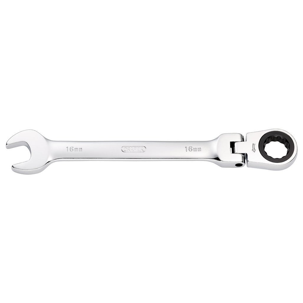 Draper HI-TORQ® Metric Flexible Head Ratcheting Combination Spanner, 16mm  52018