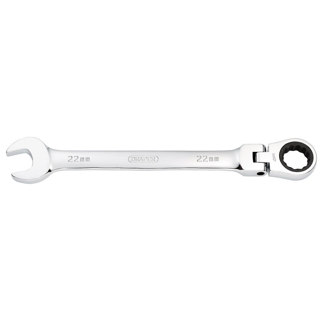 Draper HI-TORQ® Metric Flexible Head Ratcheting Combination Spanner, 22mm  52024