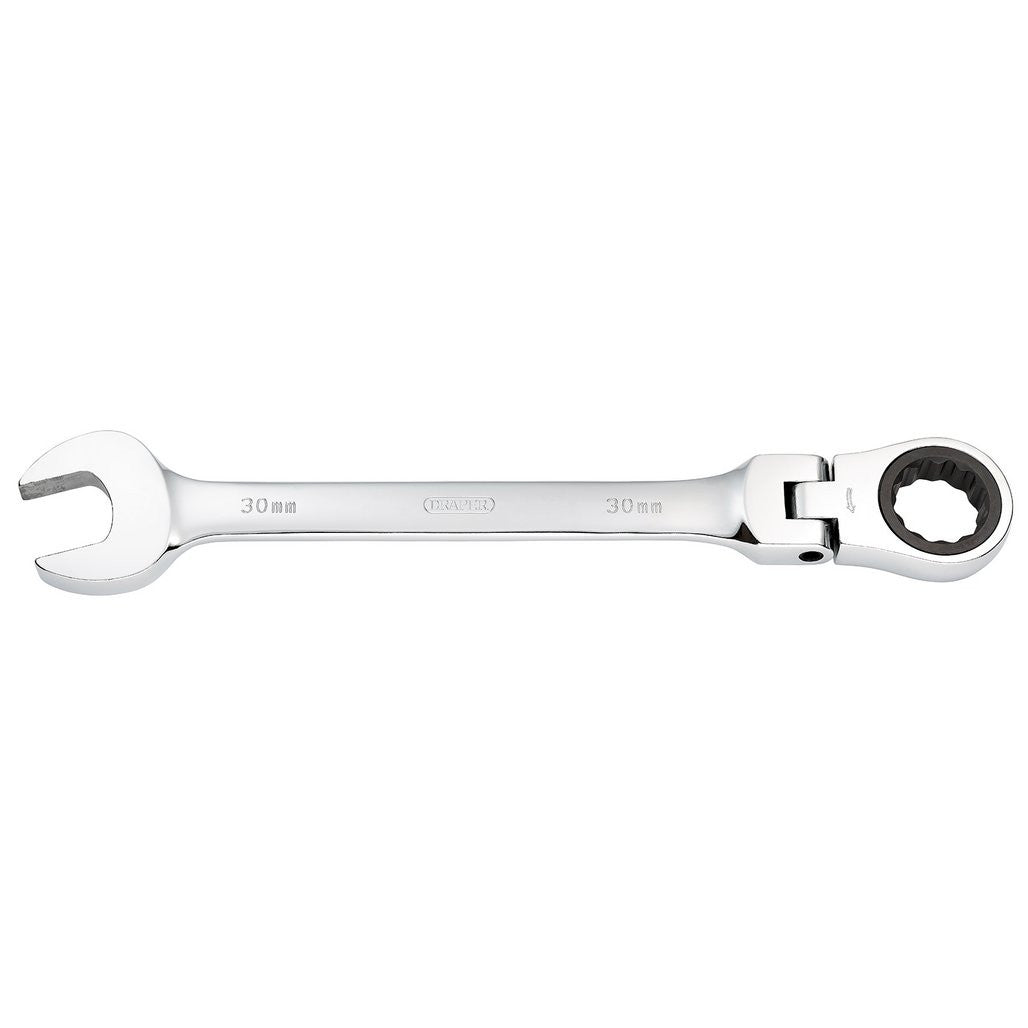 Draper HI-TORQ® Metric Flexible Head Ratcheting Combination Spanner, 30mm  52027