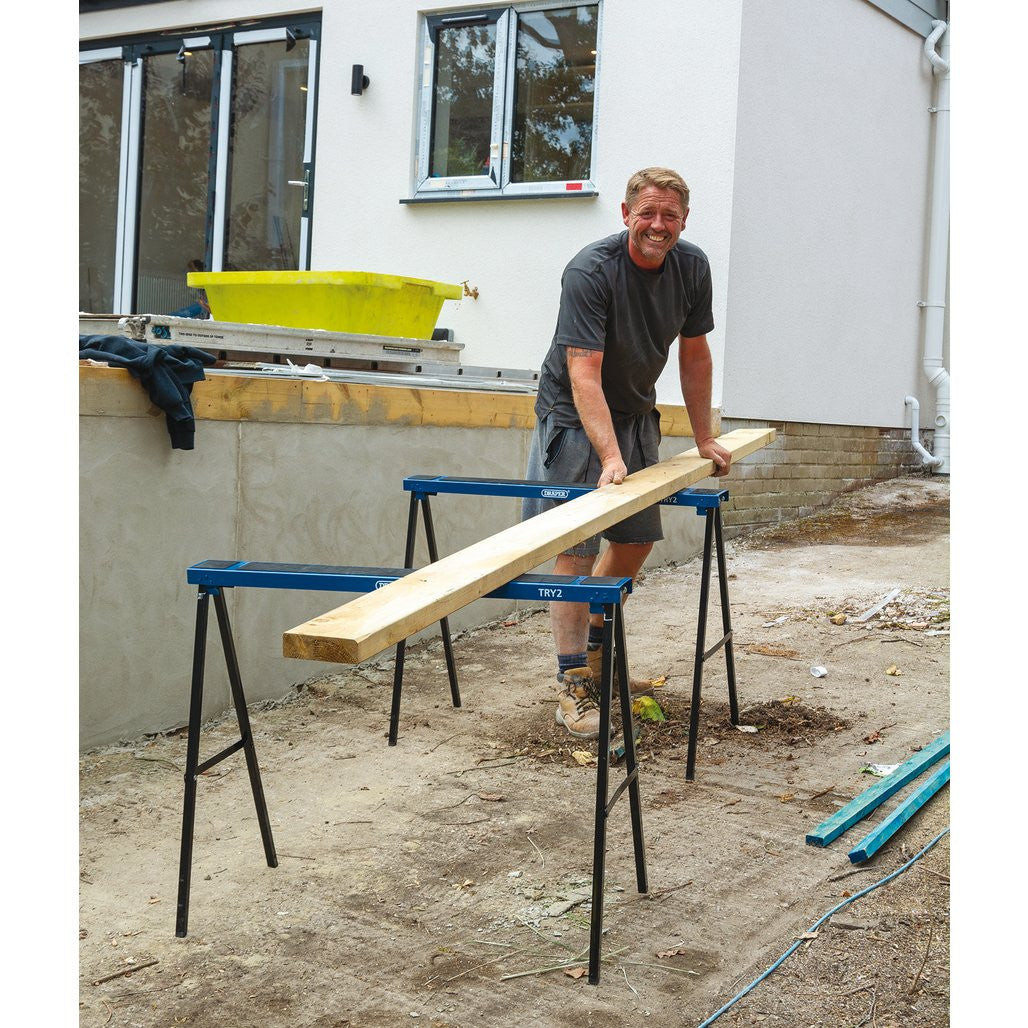 Draper Pair of Fold Down Trestles, 1000 x 780mm  52072