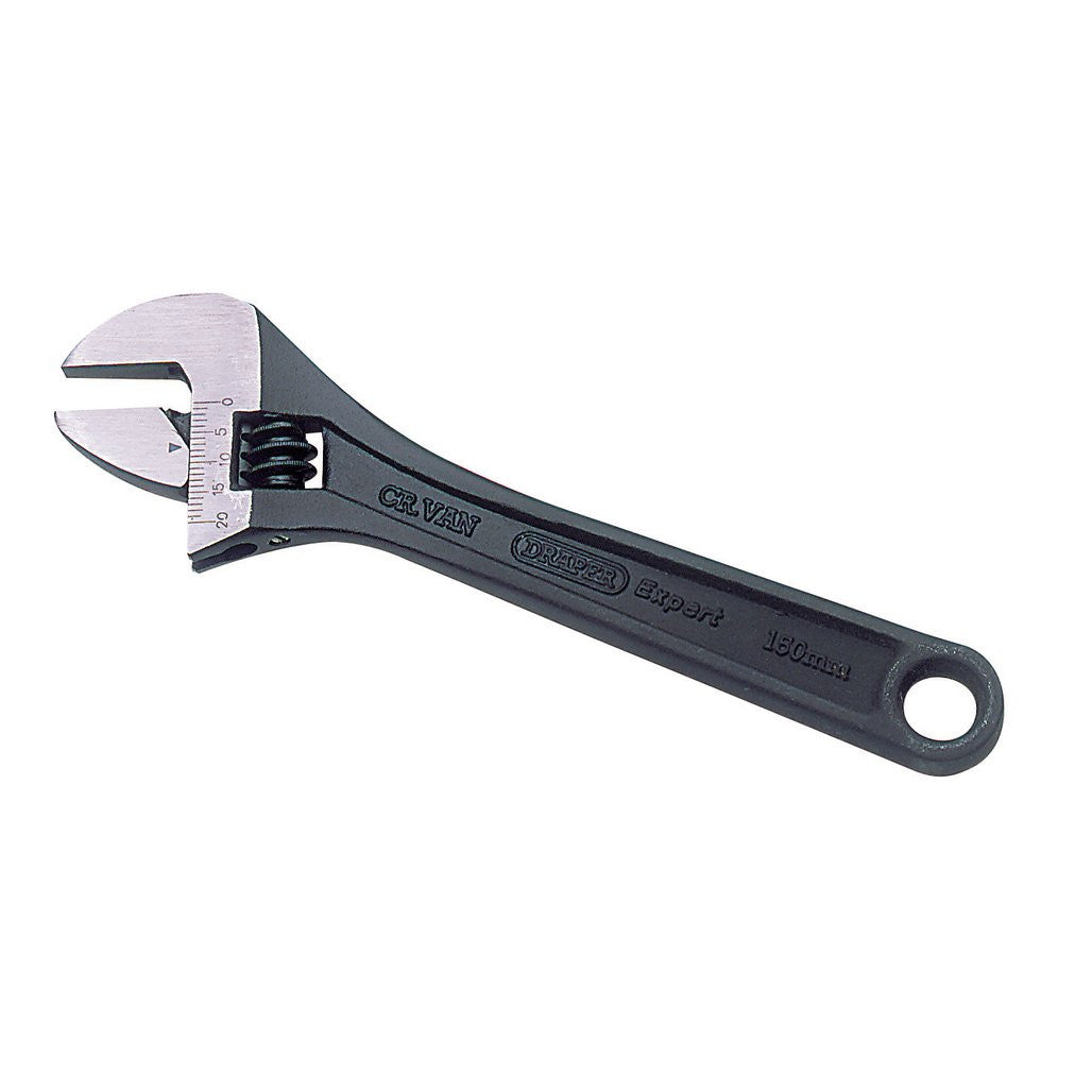 Draper Expert Crescent-Type Adjustable Wrench with Phosphate Finish, 150mm, 24mm  52679