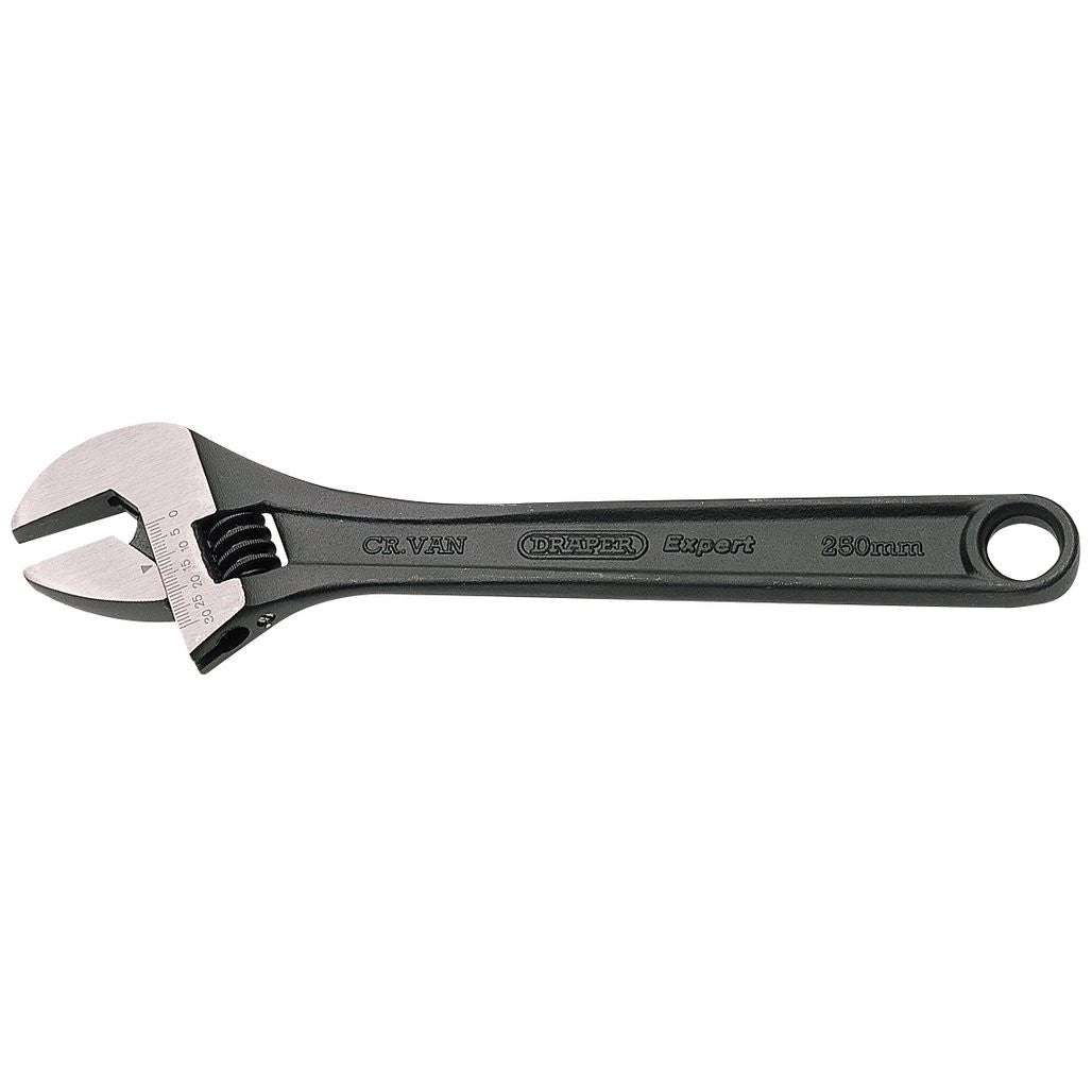 Draper Expert Crescent-Type Adjustable Wrench with Phosphate Finish, 250mm, 33mm  52681
