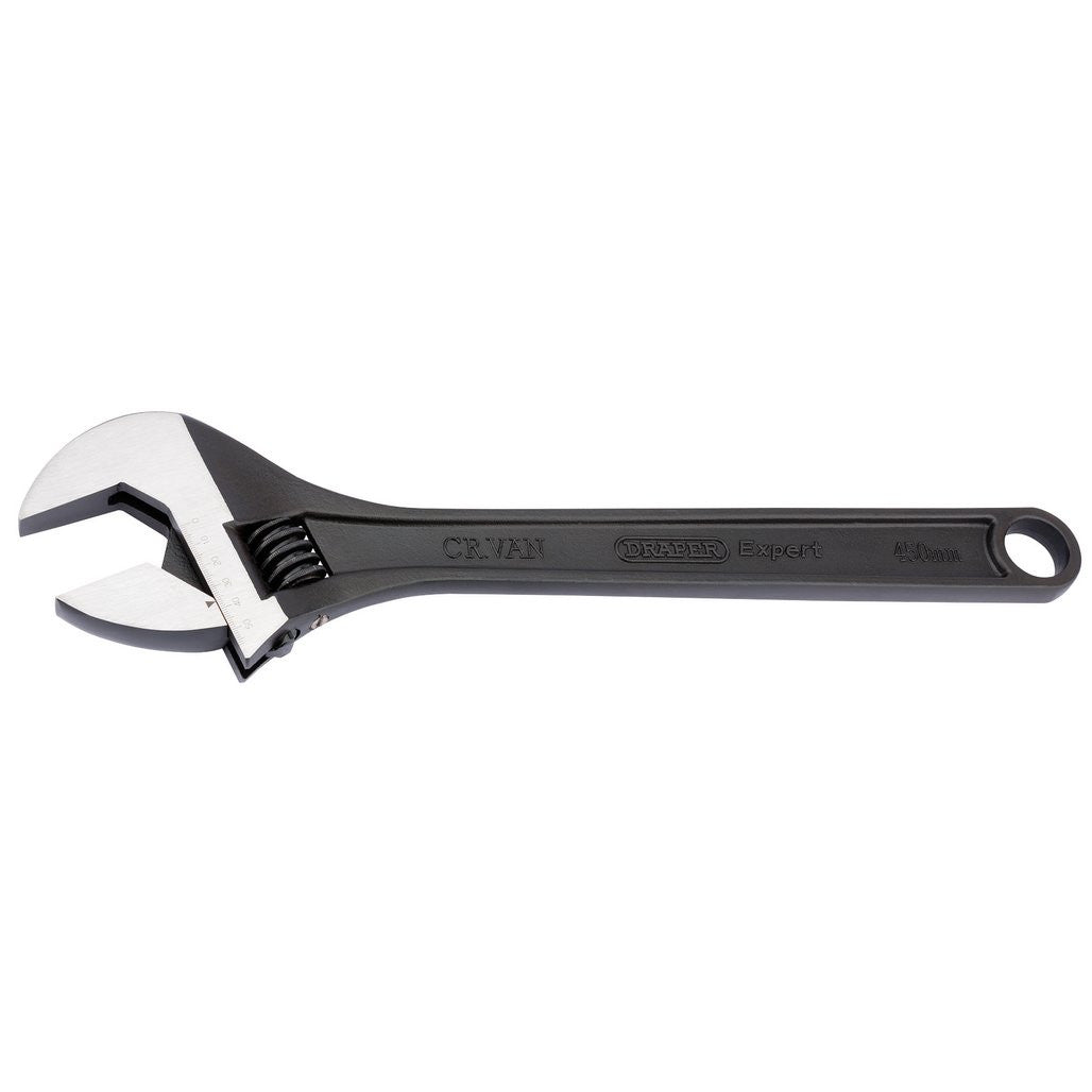 Draper Expert Crescent-Type Adjustable Wrench with Phosphate Finish, 450mm, 57mm  52684