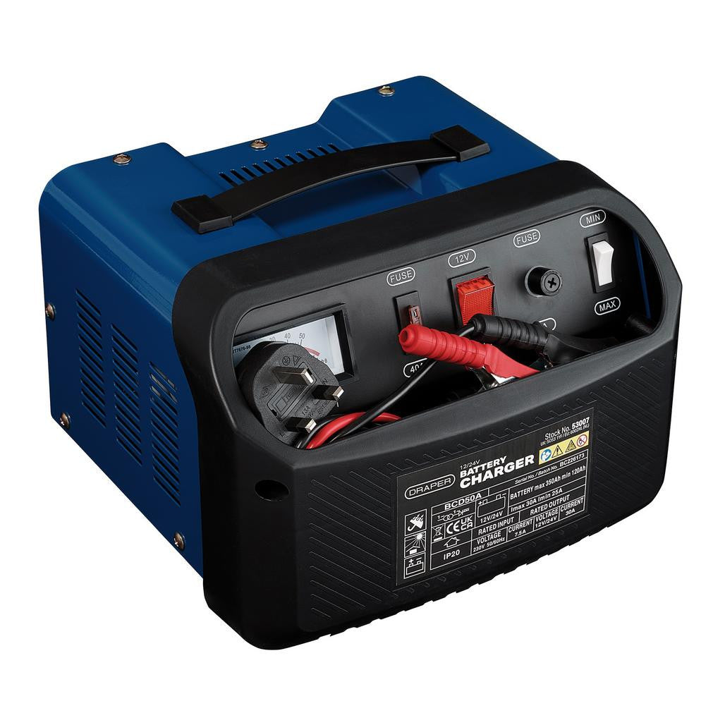 Draper 12/24V Battery Charger, 25 - 30A 53007