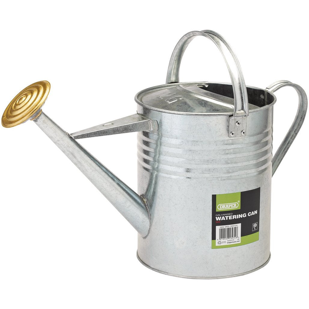 Draper Galvanised Watering Can, 9L  53234
