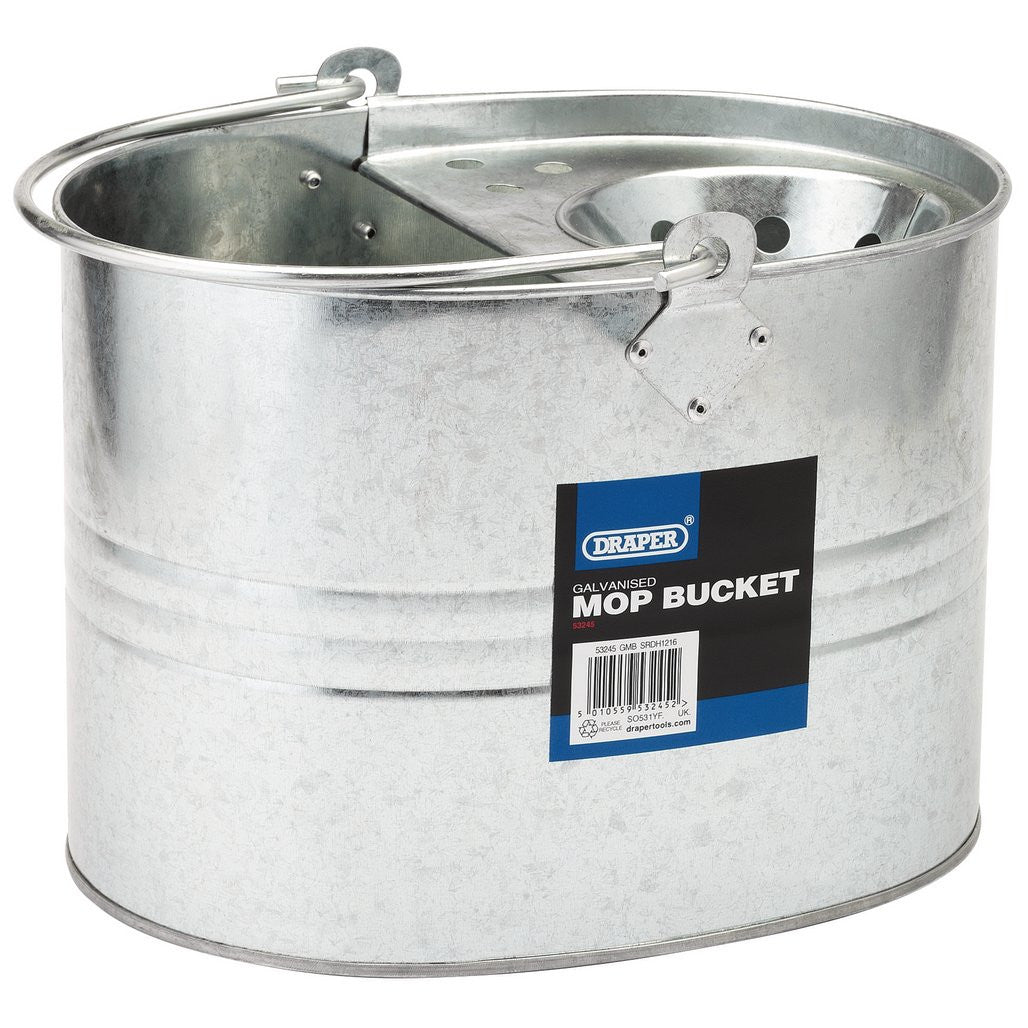 Draper Galvanised Mop Bucket, 9L 53245