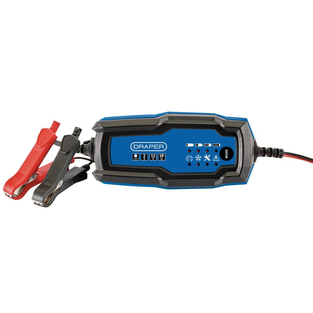Draper 6/12V Smart Charger and Battery Maintainer, 2A 53488