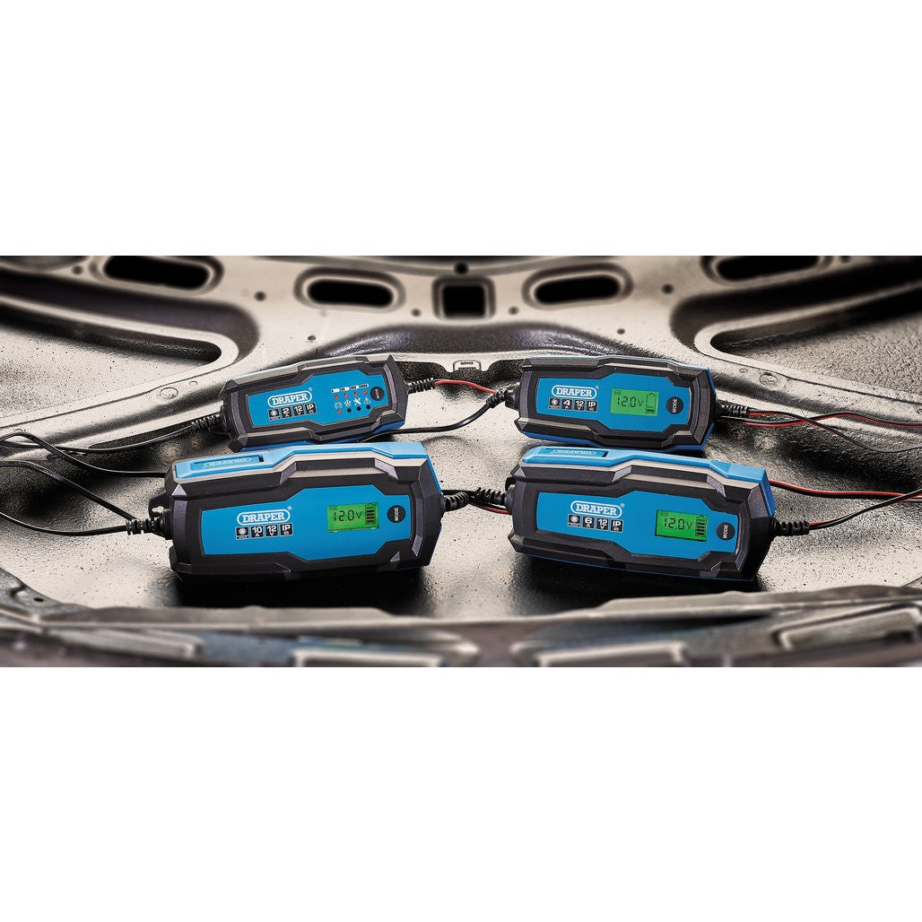 Draper 6/12V Smart Charger and Battery Maintainer, 4A 53489