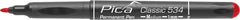 Pica Classic Permanent Pen with Medium Round Tip - Red - 534-40