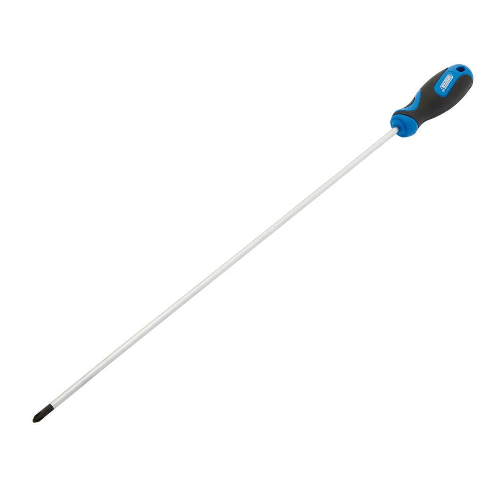 Draper Extra Long Reach Soft Grip Cross Slot Screwdriver, No.2 x 450mm  53502
