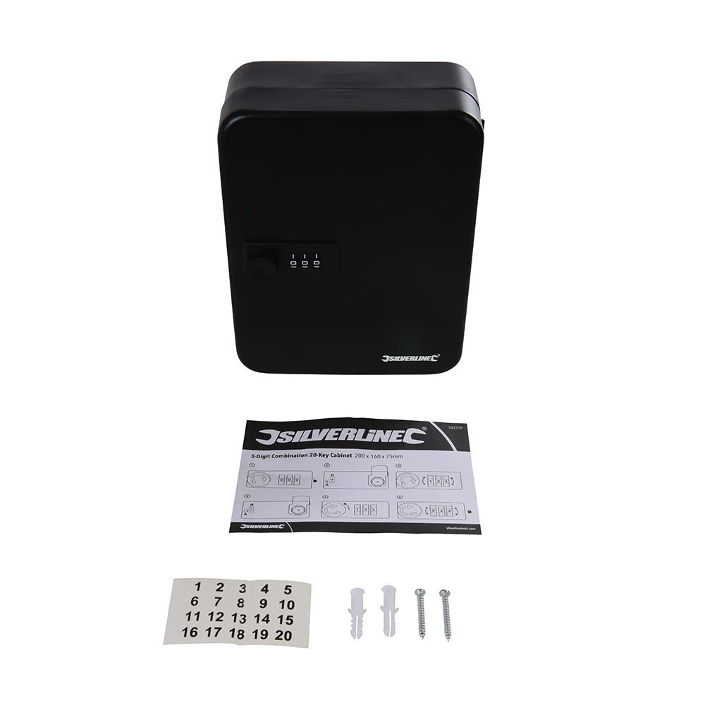 Silverline 3-Digit Combination 20-Key Cabinet 542519