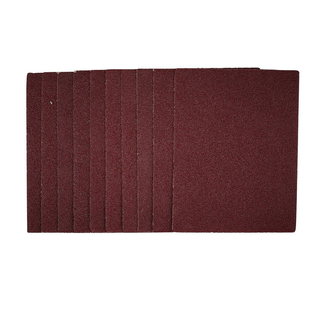 Draper 1/4 Sanding Sheets, 115 x 150mm, 40 Grit (Pack of 10)  54716