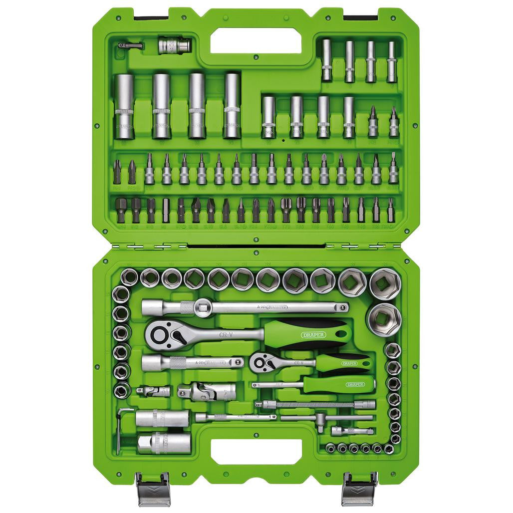 Draper HI-TORQ® Metric Socket Set, 1/4” and 1/2” Sq. Dr. (100 Piece)  55318