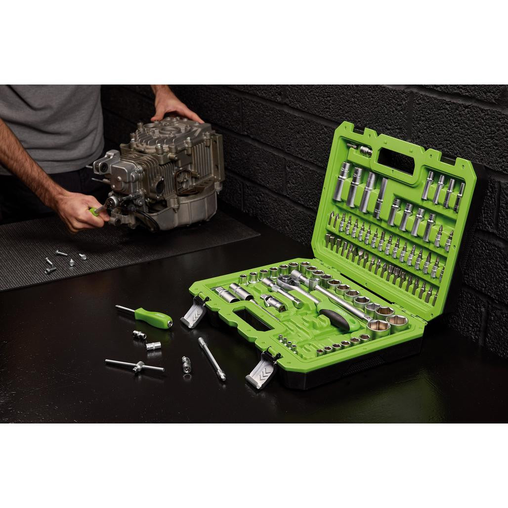 Draper HI-TORQ® Metric Socket Set, 1/4” and 1/2” Sq. Dr. (100 Piece)  55318