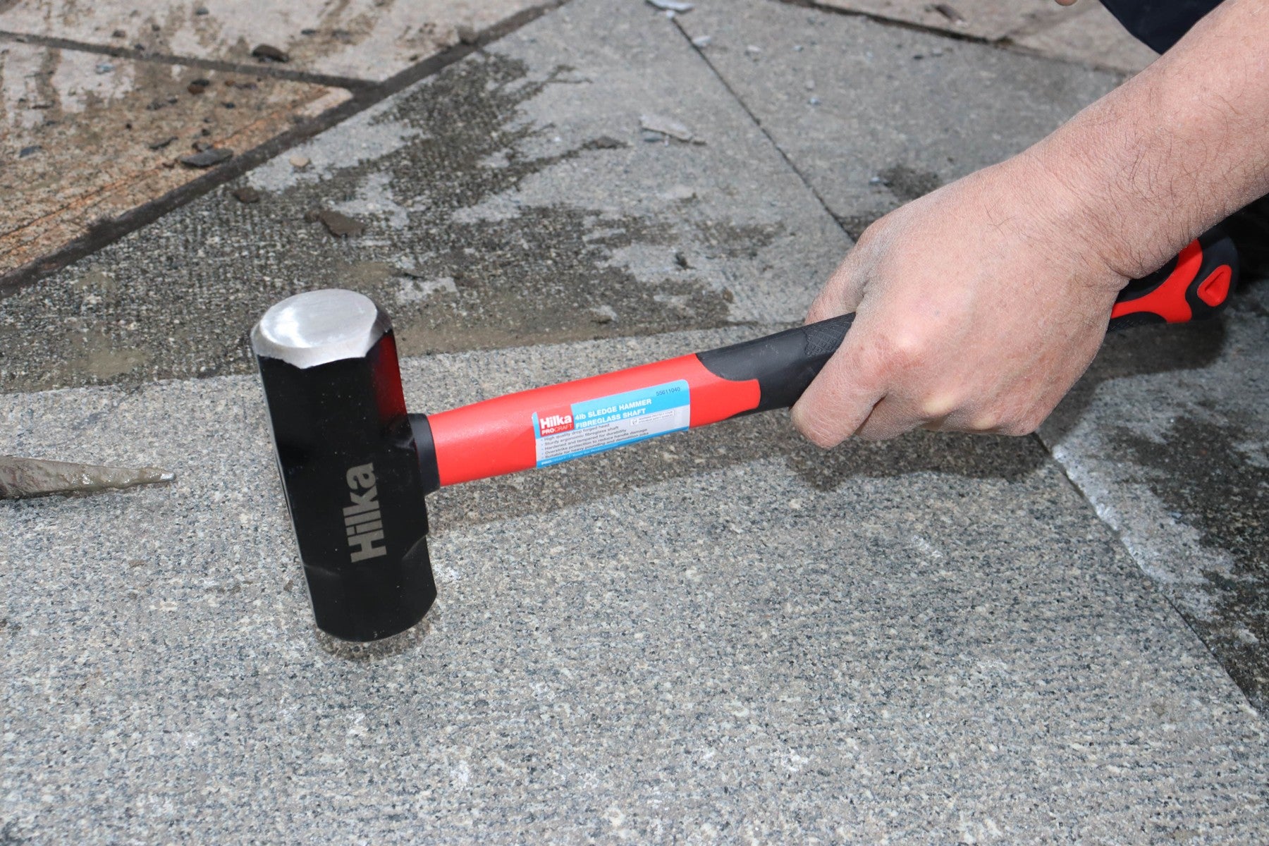 Hilka 4lb Sledge Hammer Fibre Glass Shaft 55611040