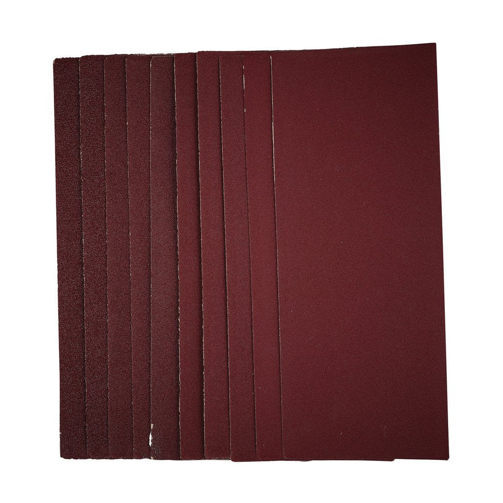 Draper 1/3 Sanding Sheets, 93 x 230mm, Assorted Grit (Pack of 10)  55753