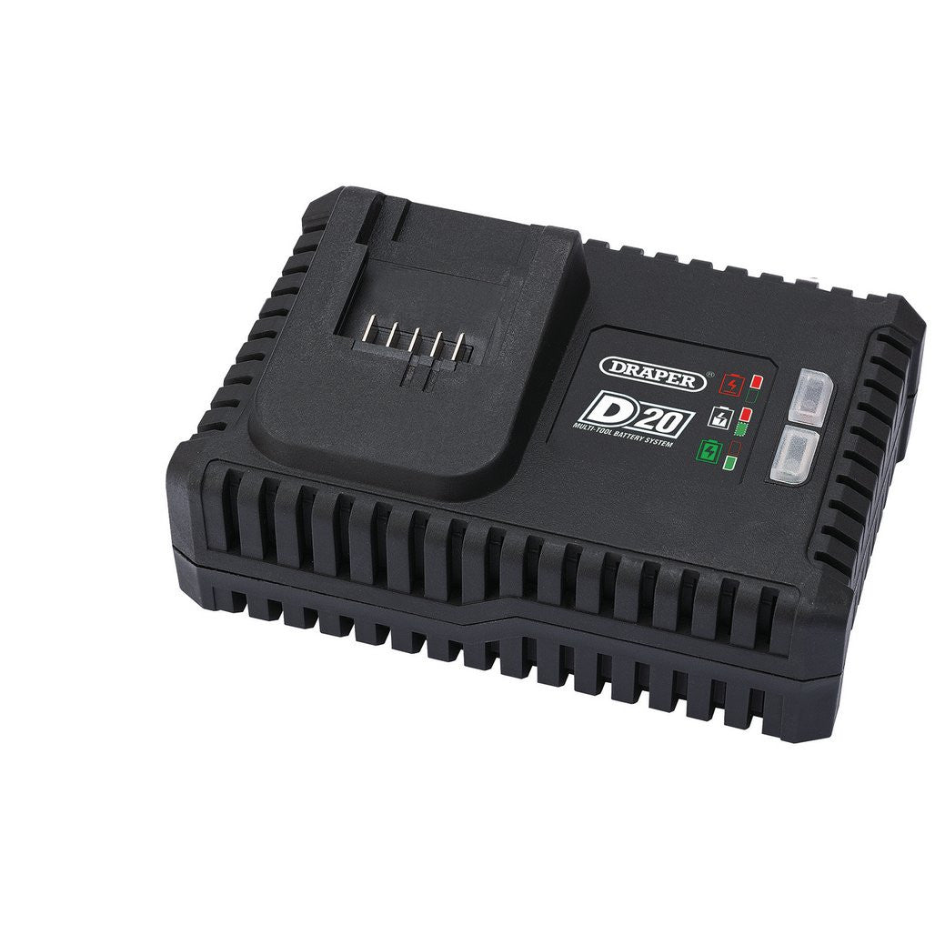 Draper D20 20V Li-ion Fast Battery Charger, 4A  55913