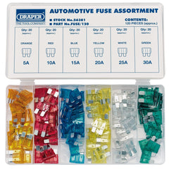 Draper Standard Automotive Plug-In Fuse Assortment (120 Piece) 56381
