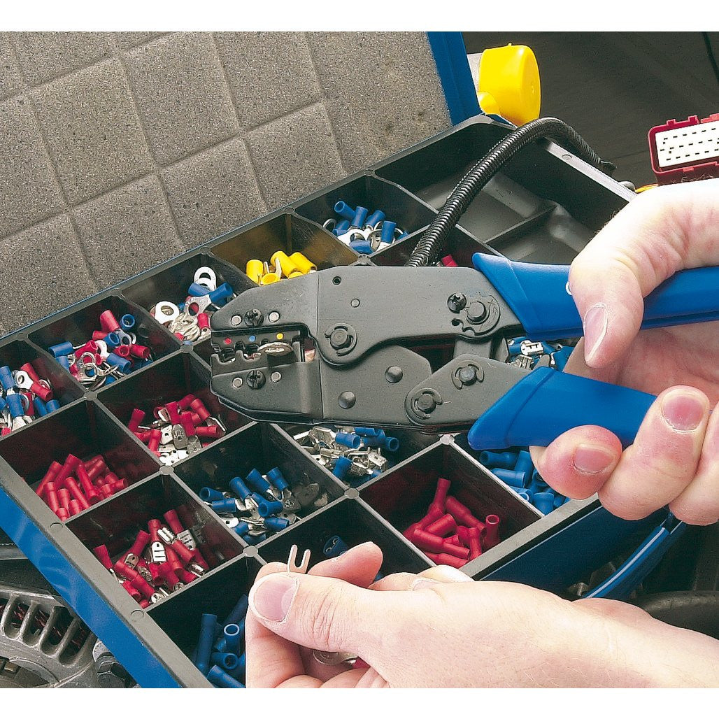 Draper Expert Ratchet Crimping Tool And Terminal Kit, 220mm  56383