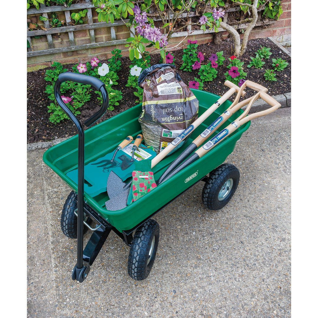 Draper Garden Tipping Trolley Cart, 75L  58553