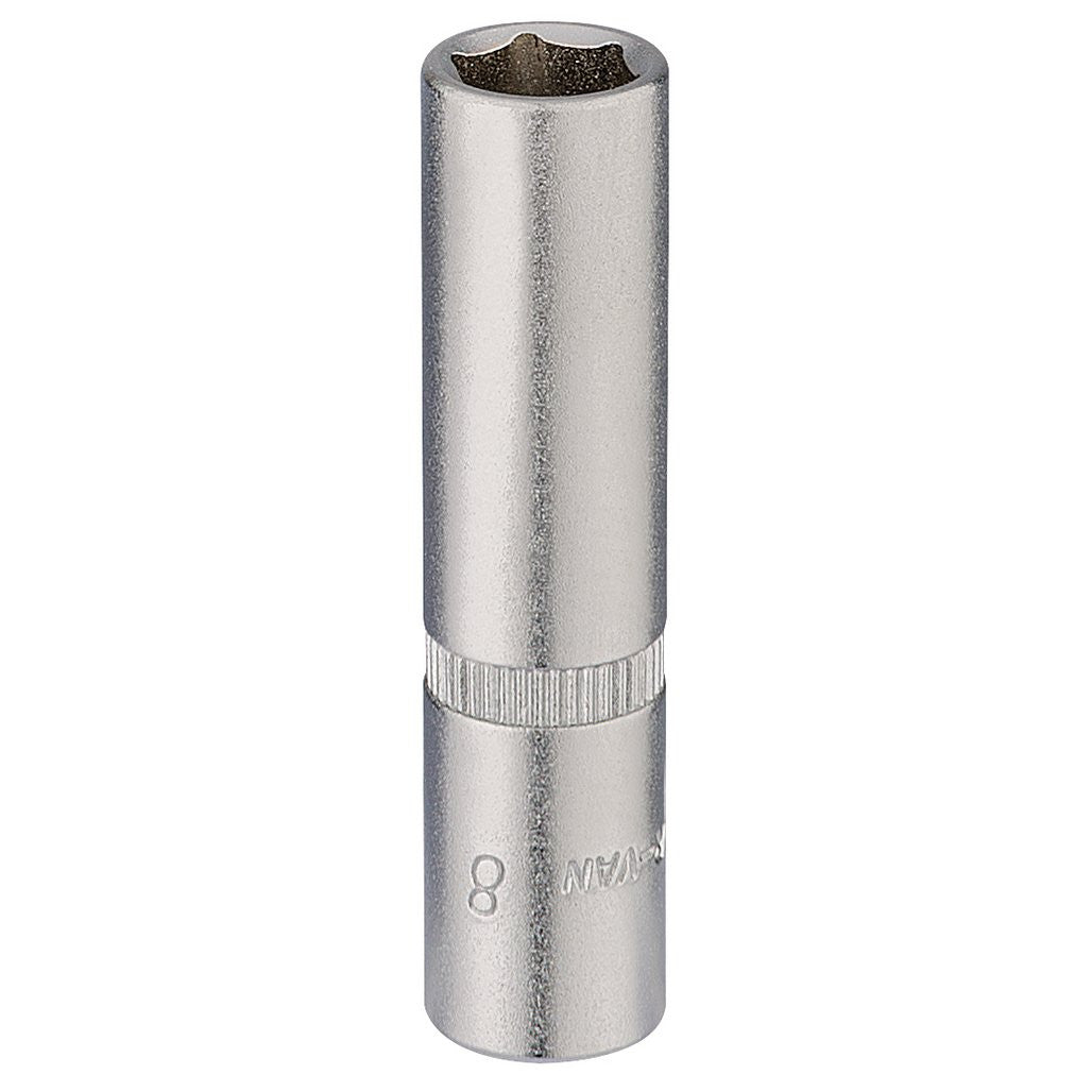 Draper Elora Deep Socket, 1/4" Sq. Dr., 8mm  58728