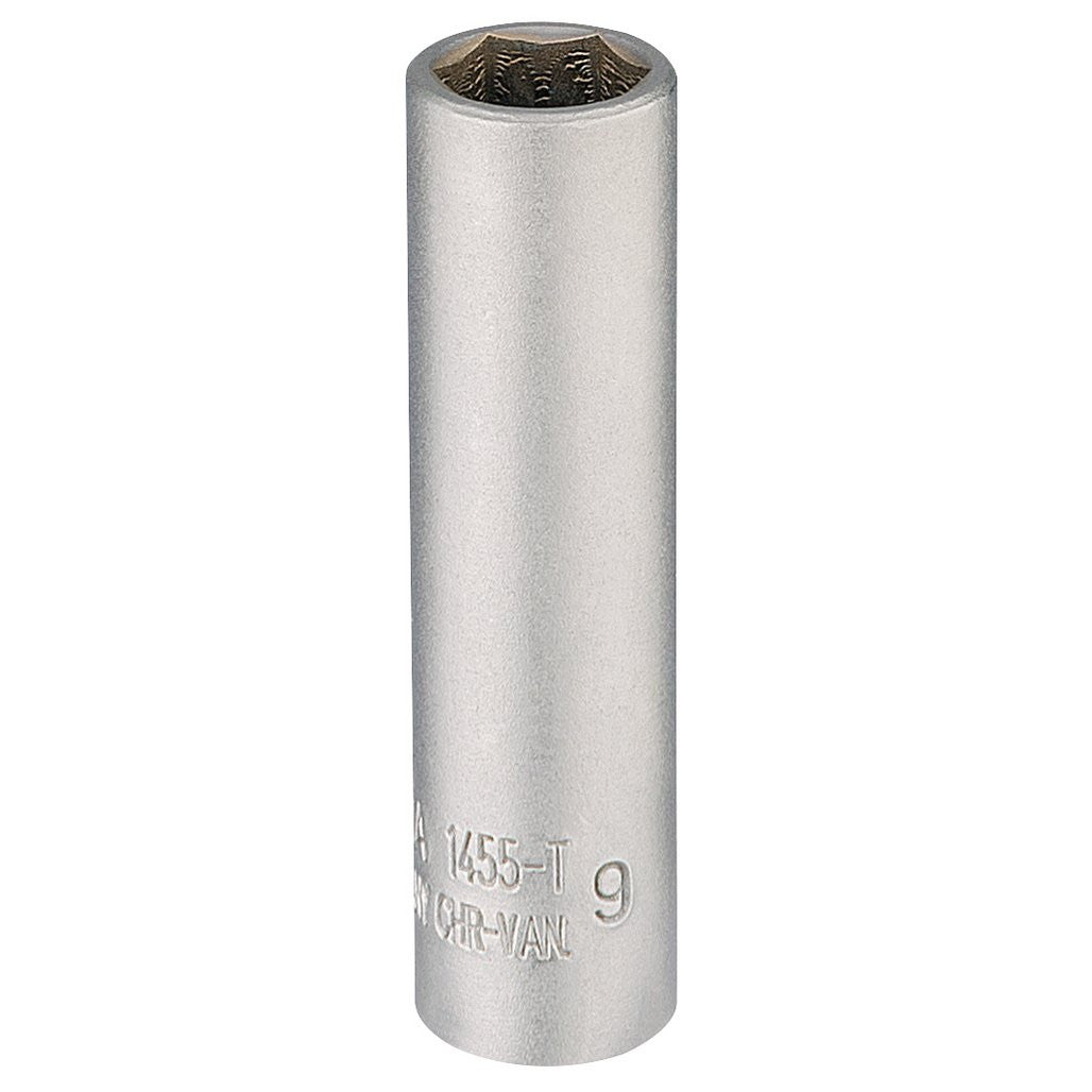 Draper Elora Deep Socket, 1/4" Sq. Dr., 9mm  58729