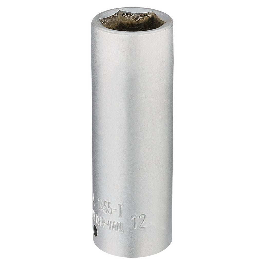 Draper Elora Deep Socket, 1/4" Sq. Dr., 12mm  58732